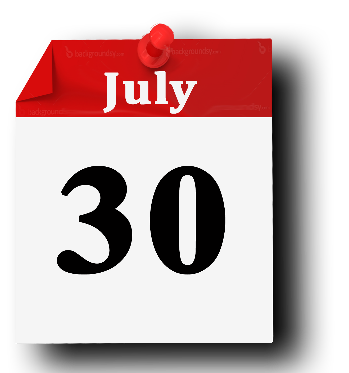 Calendar 30. July 30.