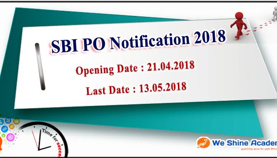 SBI PO Notification 2018