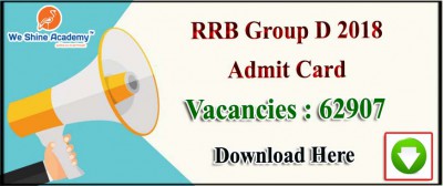 RRB Group D Admit Card