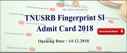 fingerprint key answer 2018 exam 2018, Sub Inspector SI Finger Police Recruitment TNUSRB