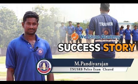 Police Exam Success Story in Tamil | Pandiyarajan | TNUSRB | We Shine Academy